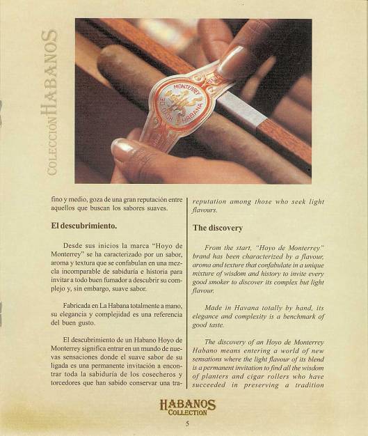 Colección Habanos 2003 - Hoyo de Monterrey Extravaganza - Booklet page 5