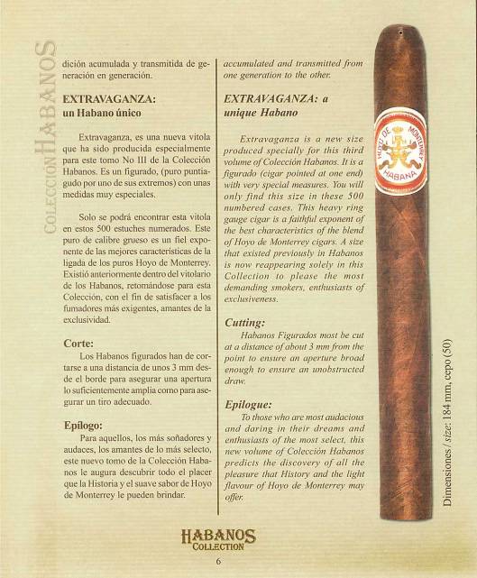 Colección Habanos 2003 - Hoyo de Monterrey Extravaganza - Booklet page 6