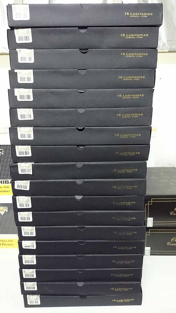 Tower of 18 boxes Partagas Lusitanias Gran Reserva Cosecha 2007