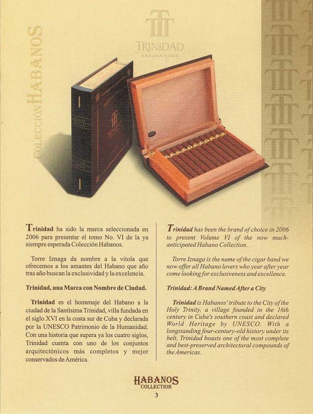Colección Habanos – 2006 – Trinidad - booklet page 3