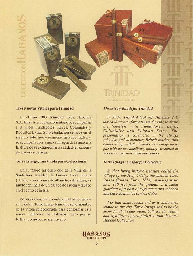 Colección Habanos – 2006 – Trinidad - booklet page 5