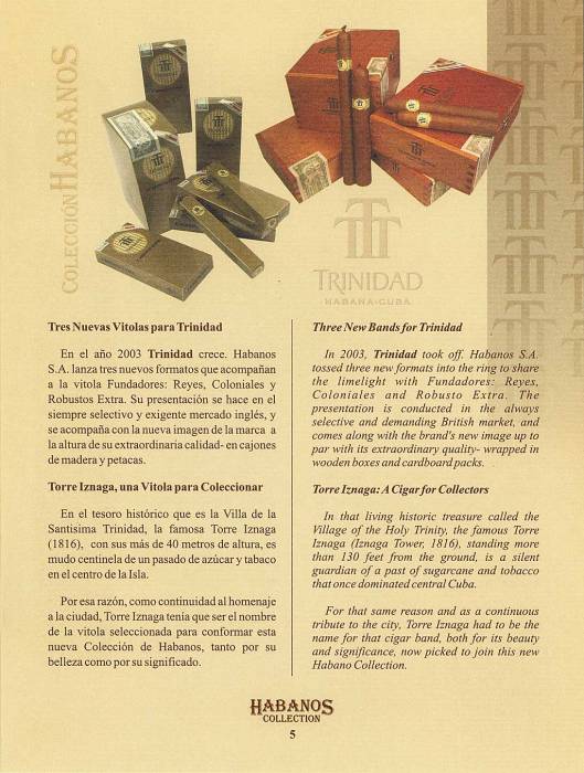 Colección Habanos – 2006 – Trinidad - booklet page 5