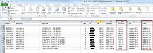Excel-sheet for cigars
