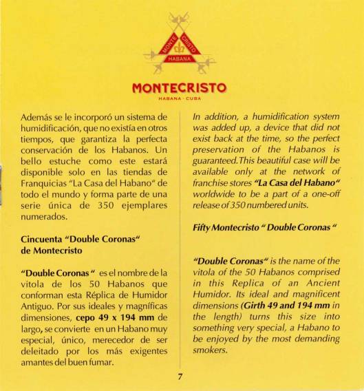 Montecristo - Réplica de Humidor Antiguo 2009 - booklet page 07