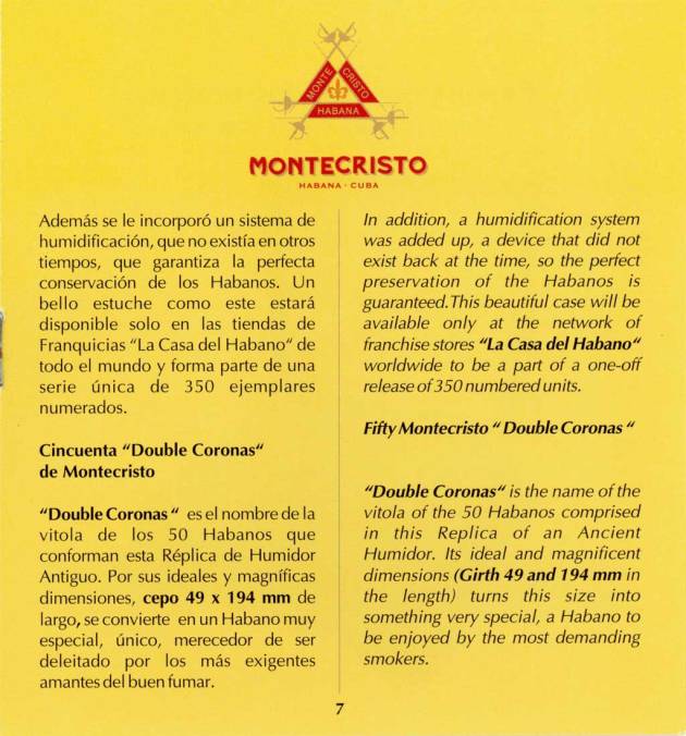 Montecristo - Réplica de Humidor Antiguo 2009 - booklet page 07