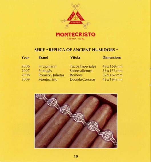 Montecristo - Réplica de Humidor Antiguo 2009 - booklet page 10