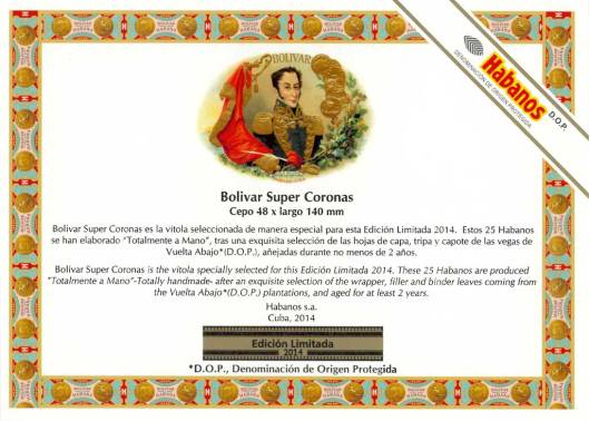 Bolivar - Super Coronas - Edición Limitada 2014 - Flyer