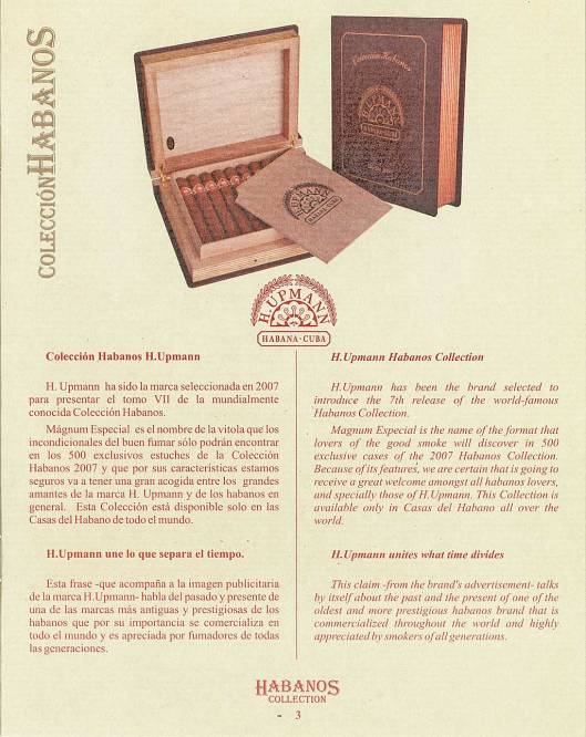 Colección Habanos – 2007 – H. Upmann - booklet page 3