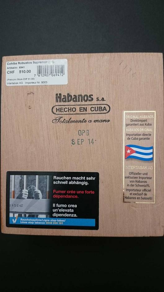 Cohiba Robustos Supremos – Edición Limitada 2014