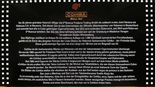 Cohiba Pyramides Jar - 25 Aniversario 5th Avenue