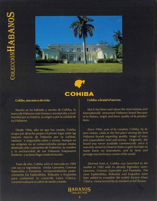 Colección Habanos – 2008 – Cohiba - booklet page 4