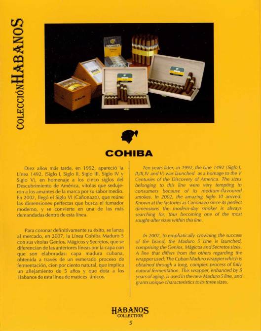 Colección Habanos – 2008 – Cohiba - booklet page 5